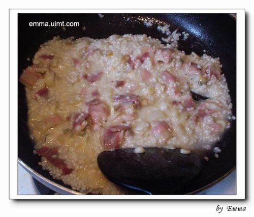 焗烤培根蛤蠣燉飯